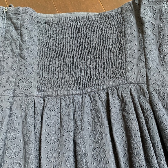 Zara Navy eyelet dress summer dress halter with pockets size small - Picture 5 of 7